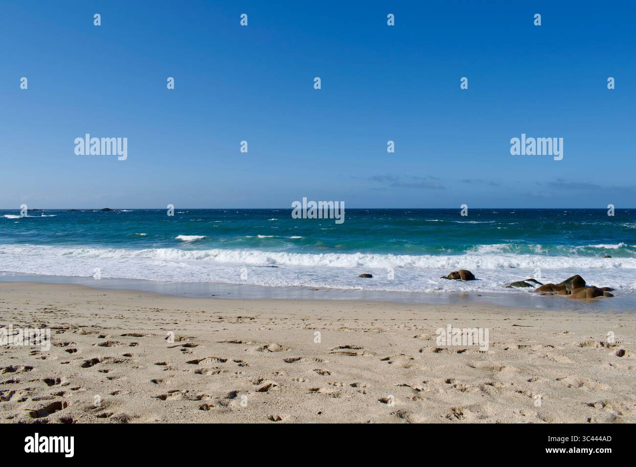Spiaggia sabbiosa presso Boat Cove in Cornovaglia, Regno Unito Foto Stock