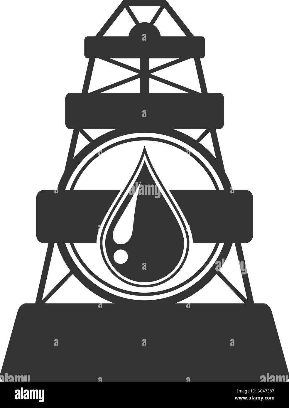 La trivellazione petrolifera azienda simbolo Illustrazione Vettoriale