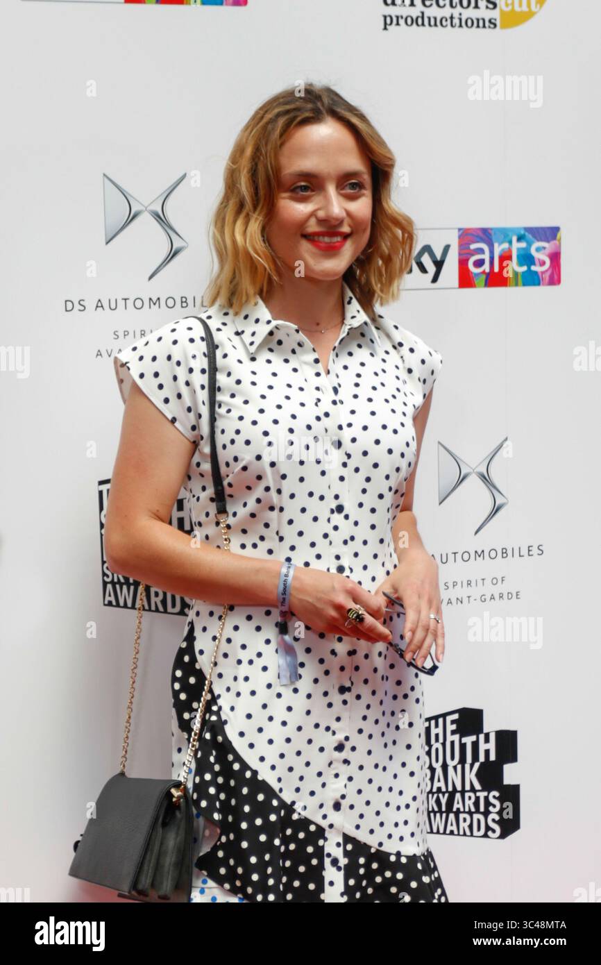 1° luglio 2018 - Londra, Regno Unito di Gran Bretagna e Irlanda del Nord - Anna Madeley arriva ai South Bank Sky Arts Awards 2018 al Savoy Hotel il 1° luglio 2018 a Londra, Inghilterra (immagine di credito: © Famous/Ace Pictures via ZUMA Press) Foto Stock