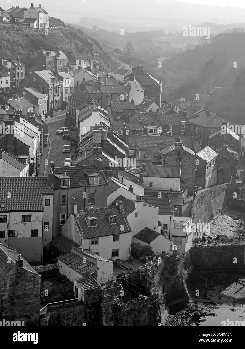 Staithes Fishing and Holiday Village, North Yortkshire Coast, Inghilterra, Regno Unito Foto Stock