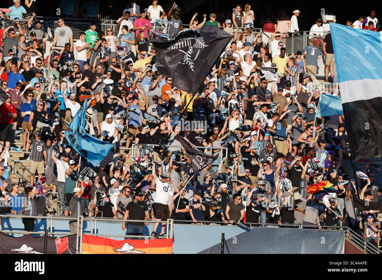 14 luglio 2018 - Minneapolis, Minnesota, Stati Uniti - Minneapolis, Minnesota - sabato, 14 luglio 2018: il Minnesota United FC ha giocato il Real Salt Lake in una partita della Major League Soccer (MLS) al TCF Bank Stadium punteggio finale Minnesota United 3, Salt Lake 2 (immagine di credito: © Jeremy Olson/ISIPhotos via ZUMA Wire) Foto Stock