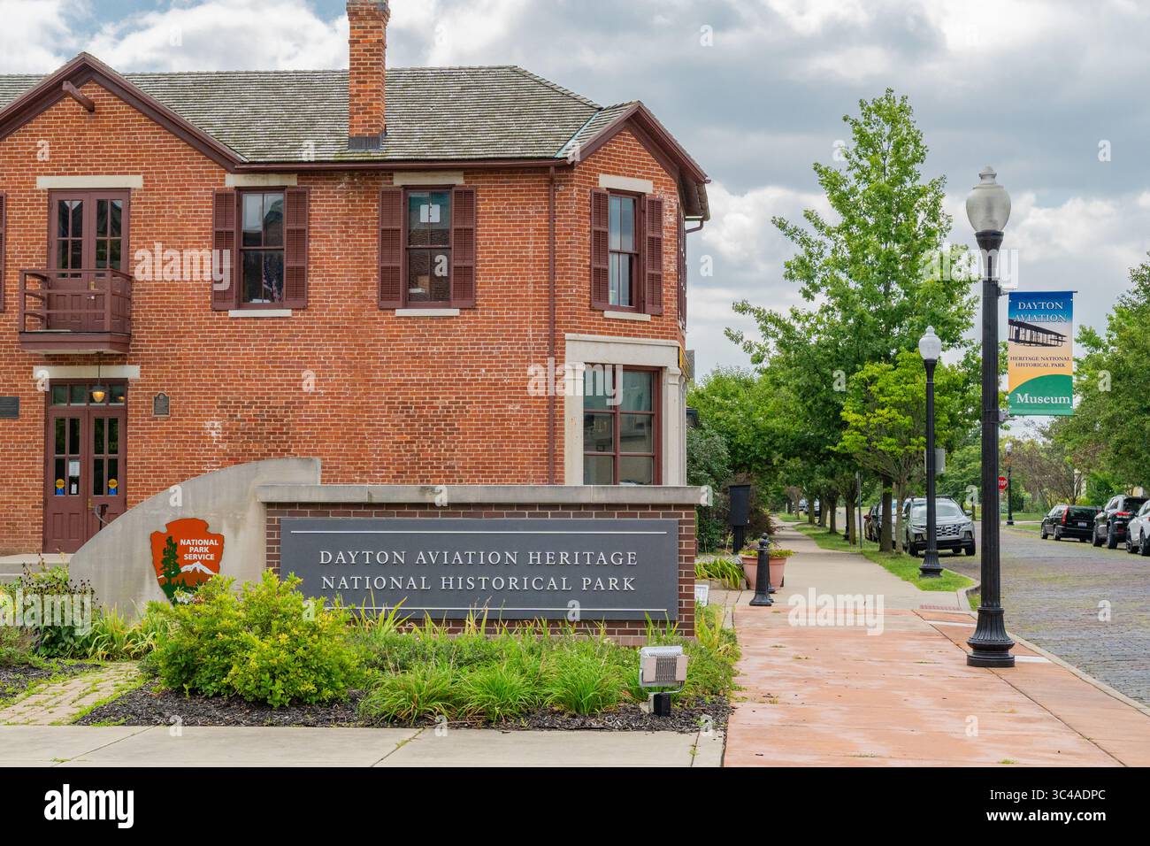 Dayton, OH, USA - 19 agosto 2024: Dayton Aviation Heritage National Historical Park, sede della Wright Cycle Company, il negozio di biciclette di t Foto Stock