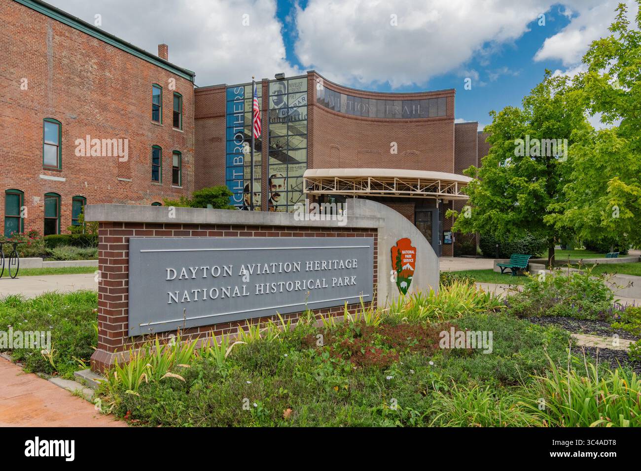 Dayton, OH, USA - 19 agosto 2024: Dayton Aviation Heritage National Historical Park, sede della Wright Cycle Company, il negozio di biciclette di t Foto Stock