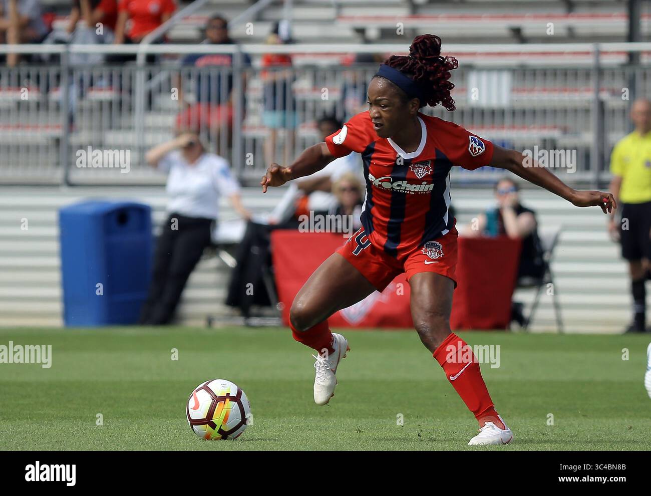 22 luglio 2018 - Boyds, Maryland, Stati Uniti - Boyds, MD. - Domenica, 22 luglio 2018: gli Houston Dash sconfissero i Washington Spirit 1-0 in un NWSL match al Maryland Soccerplex. (Immagine di credito: © Tony Quinn/ISIPhotos via ZUMA Wire) Foto Stock