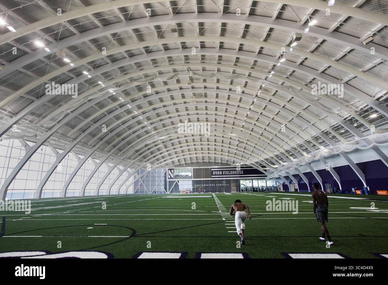 26 luglio 2018 - Evanston, Illinois, Stati Uniti - Uno sguardo all'interno del nuovo centro sportivo e campo della Northwestern University, da 270 milioni di dollari, progettato dall'ufficio di Chicago di Perkins+Will. (Immagine di credito: © Chris Walker/TNS via ZUMA Wire) Foto Stock