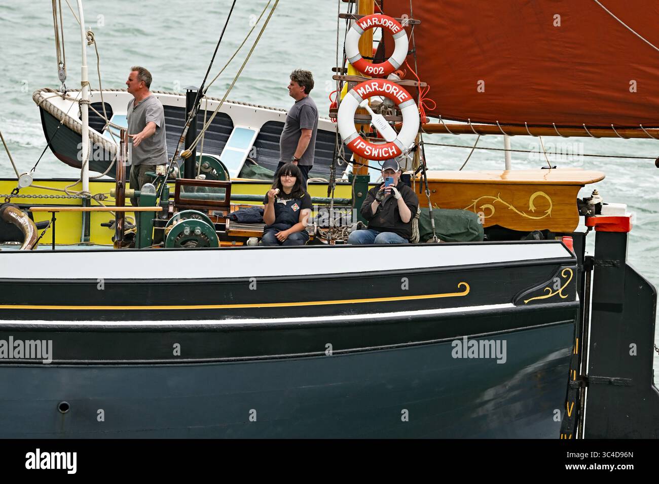 26 luglio 2025. La chiatta MARJORIE di Ipswich (R. W. Paul) sul Tamigi a Southend on Sea. Foto Stock