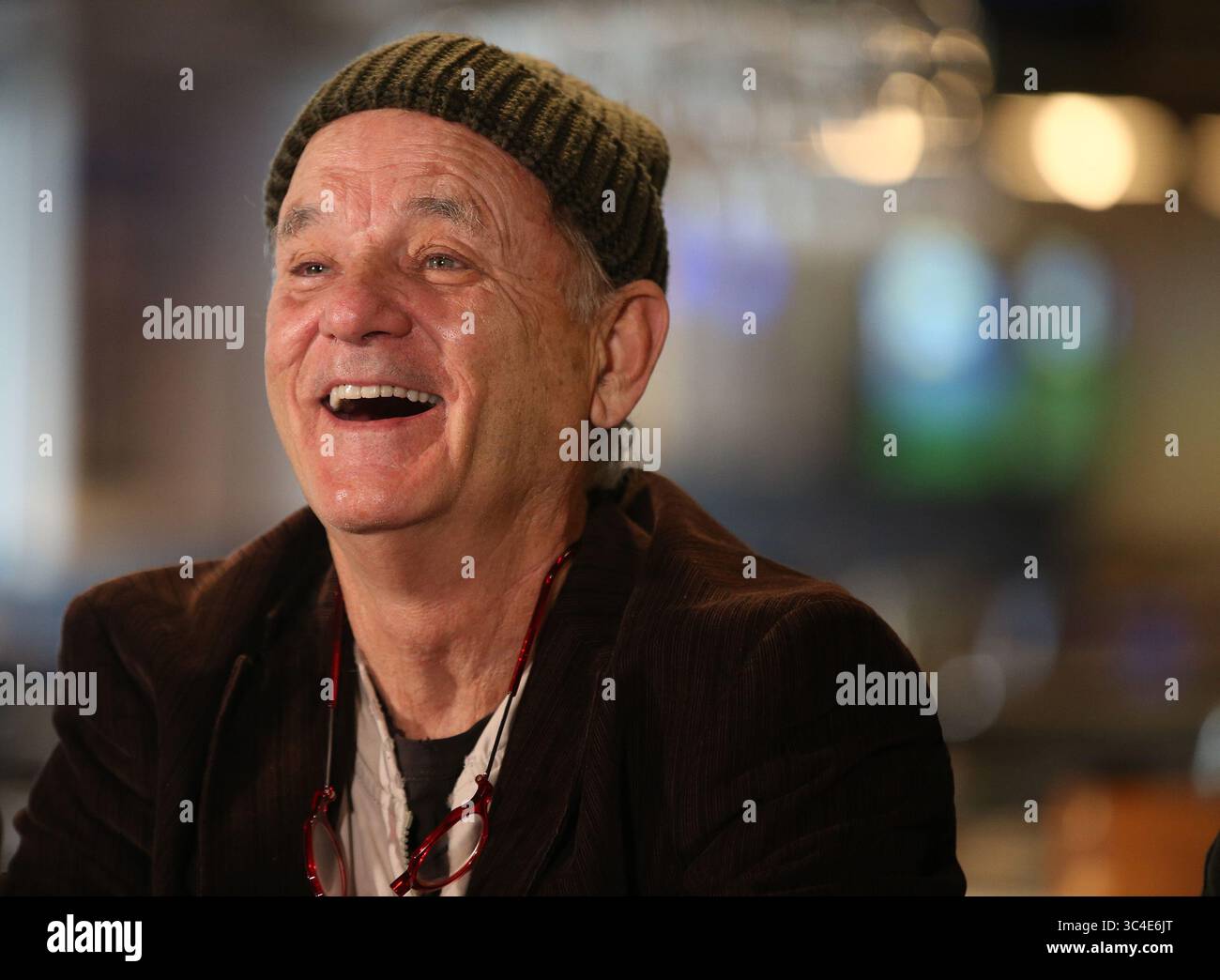 17 aprile 2018 - Rosemont, Illinois, USA - l'attore e comico Bill Murray parla ai media al ristorante Caddyshack il 17 aprile 2018, a Rosemont, Ill. (Immagine di credito: © Antonio Perez/TNS via ZUMA Wire) Foto Stock