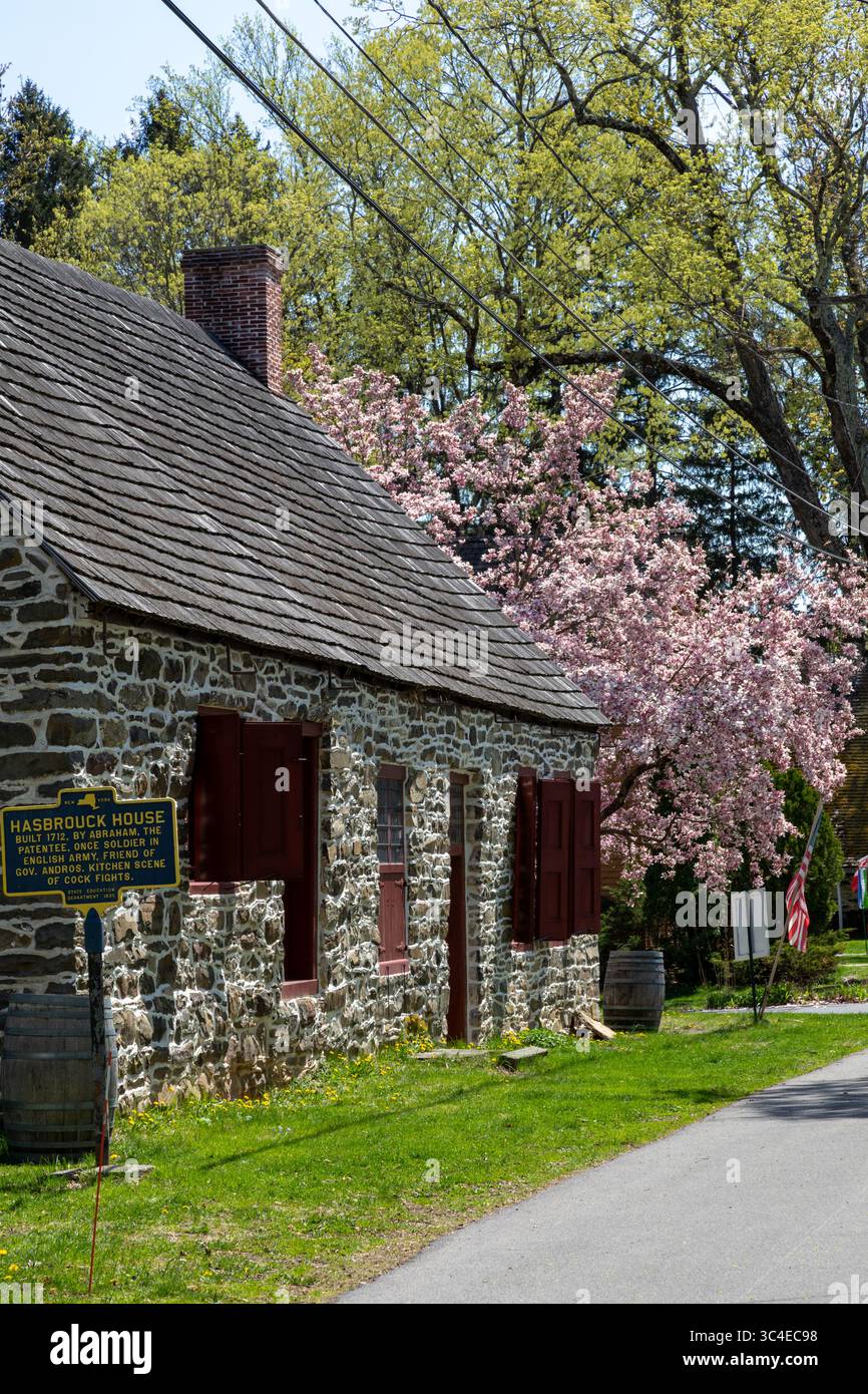 Huguenot Street - distretto storico, New Paltz, Hudson Valley, New York State, Stati Uniti. Foto Stock