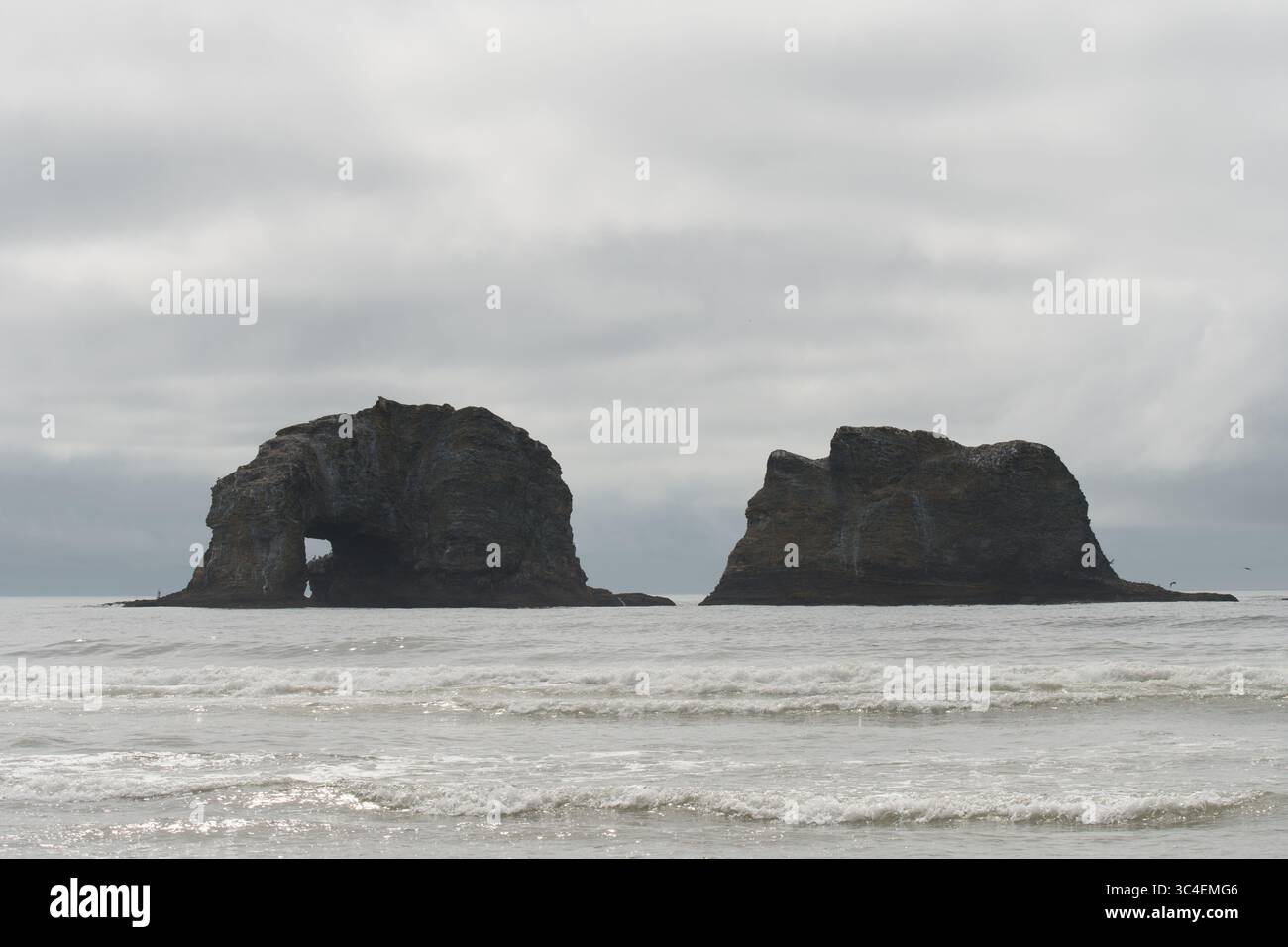 Twin Rocks, Rockaway Beach, Tillamook, Oregon Foto Stock