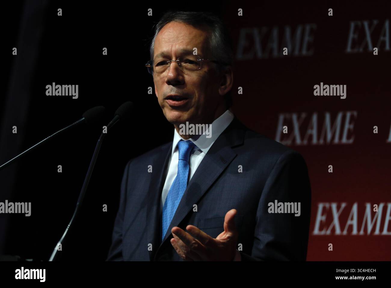 3 settembre 2018 - San Paolo, San Paolo, Brasile - San Paolo, San Paolo, Brasile - set, 2018 - CANDIDO BRACHER, presidente del gruppo finanziario Itau Unibanco, lunedì (3), che discute di istruzione ed economia con le autorità e i candidati alla presidenza del Brasile. (Immagine di credito: © Marcelo Chello/ZUMA Wire) Foto Stock