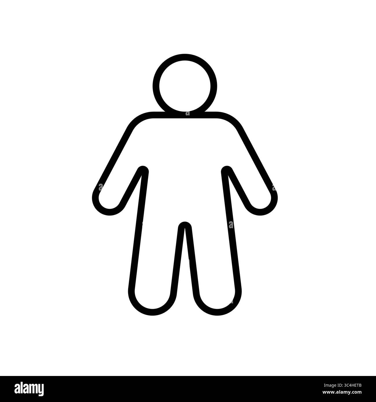 Un profilo minimalista di una figura umana ideale per vari progetti di design. Utilizza questa grafica versatile per temi di comunità, identità o benessere. Illustrazione Vettoriale