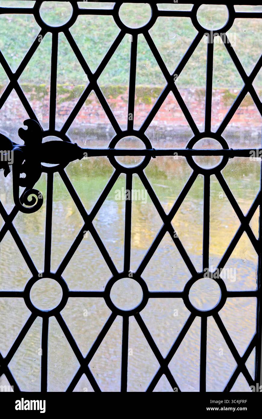 Oxburgh Hall Historic Medieval Window Foto Stock