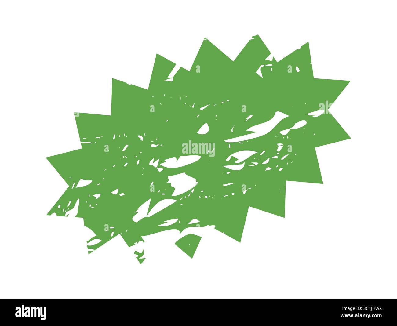 Set di adesivi ecologici verdi con texture grunge in varie forme. Etichette naturali e organiche ideali per prodotti ecologici, promozioni e branding sostenibile Illustrazione Vettoriale