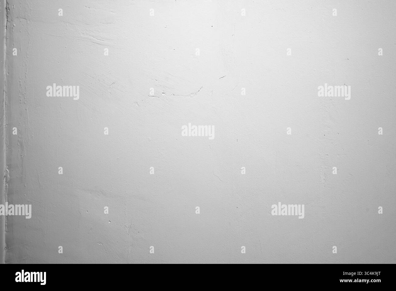Sfondo bianco con texture per pareti, struttura per interni o esterni. Spazio di copia o mockup Foto Stock