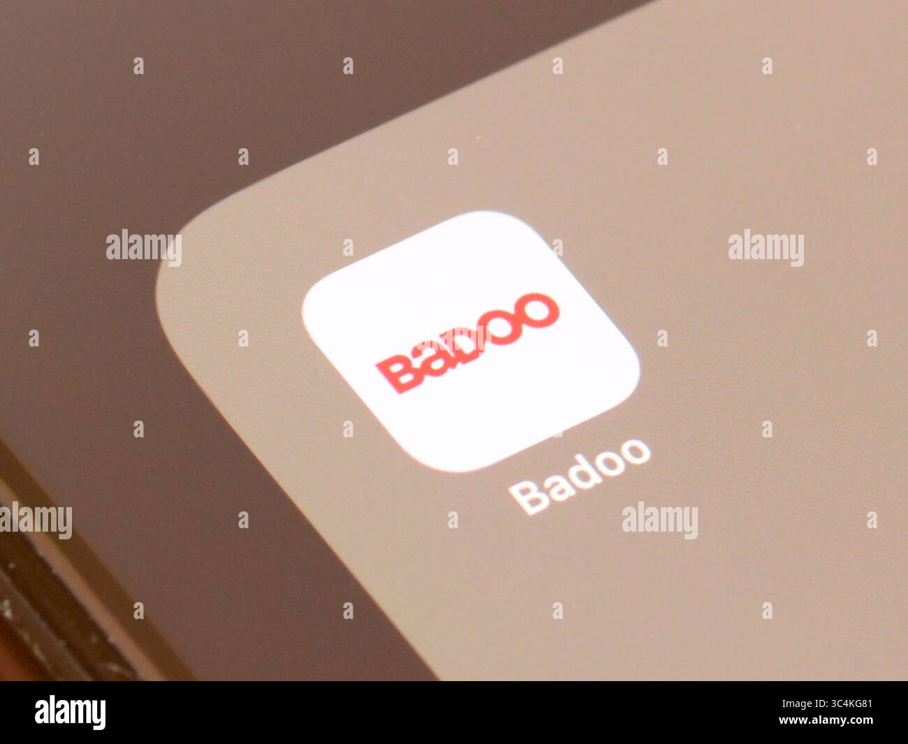 App Badoo Dating sullo schermo di uno smartphone Foto Stock
