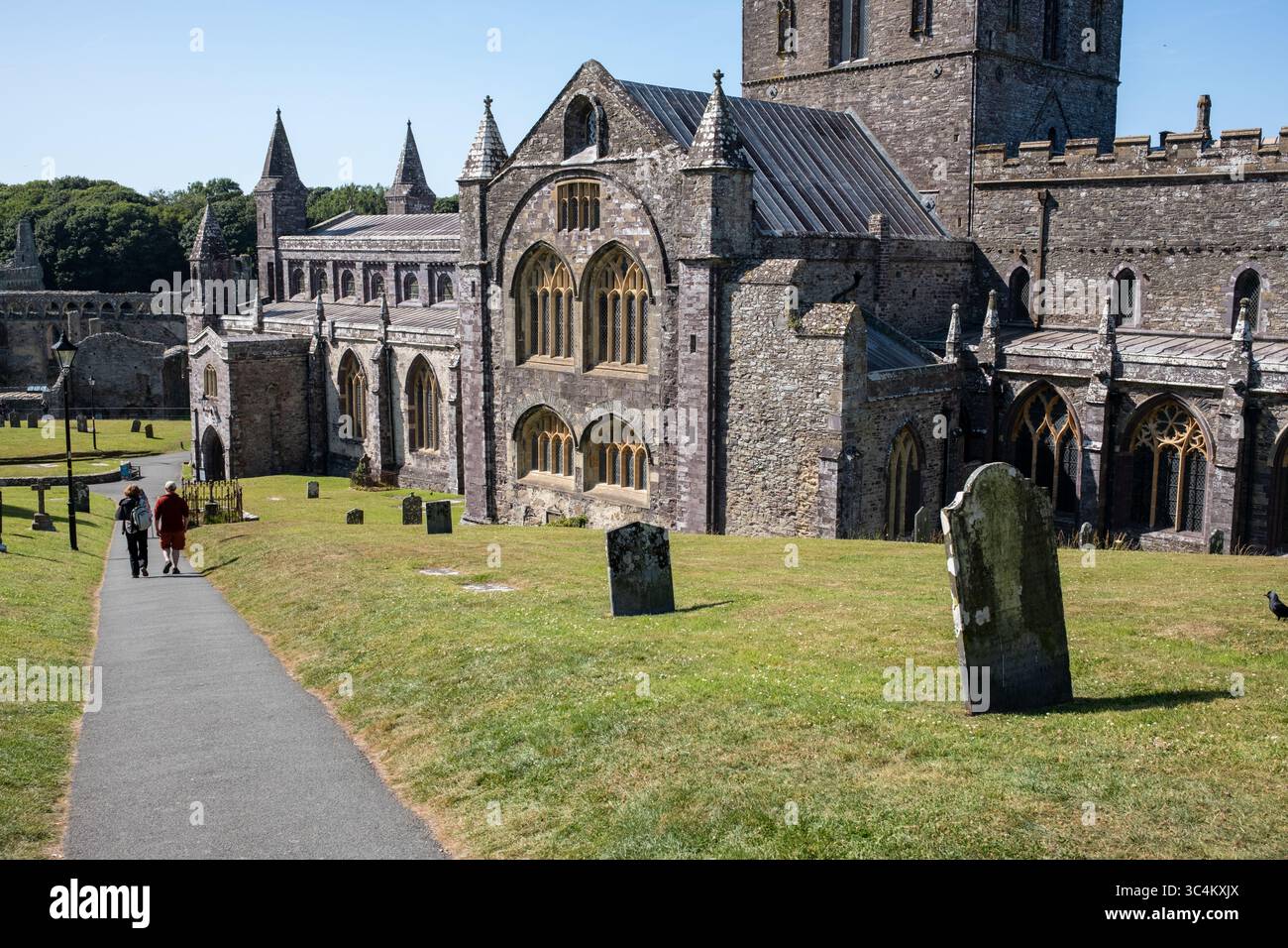 St Davids Cathedral in Pembrokeshire West Wales Regno Unito Foto Stock