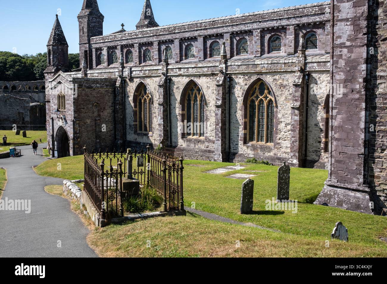 St Davids Cathedral in Pembrokeshire West Wales Regno Unito Foto Stock
