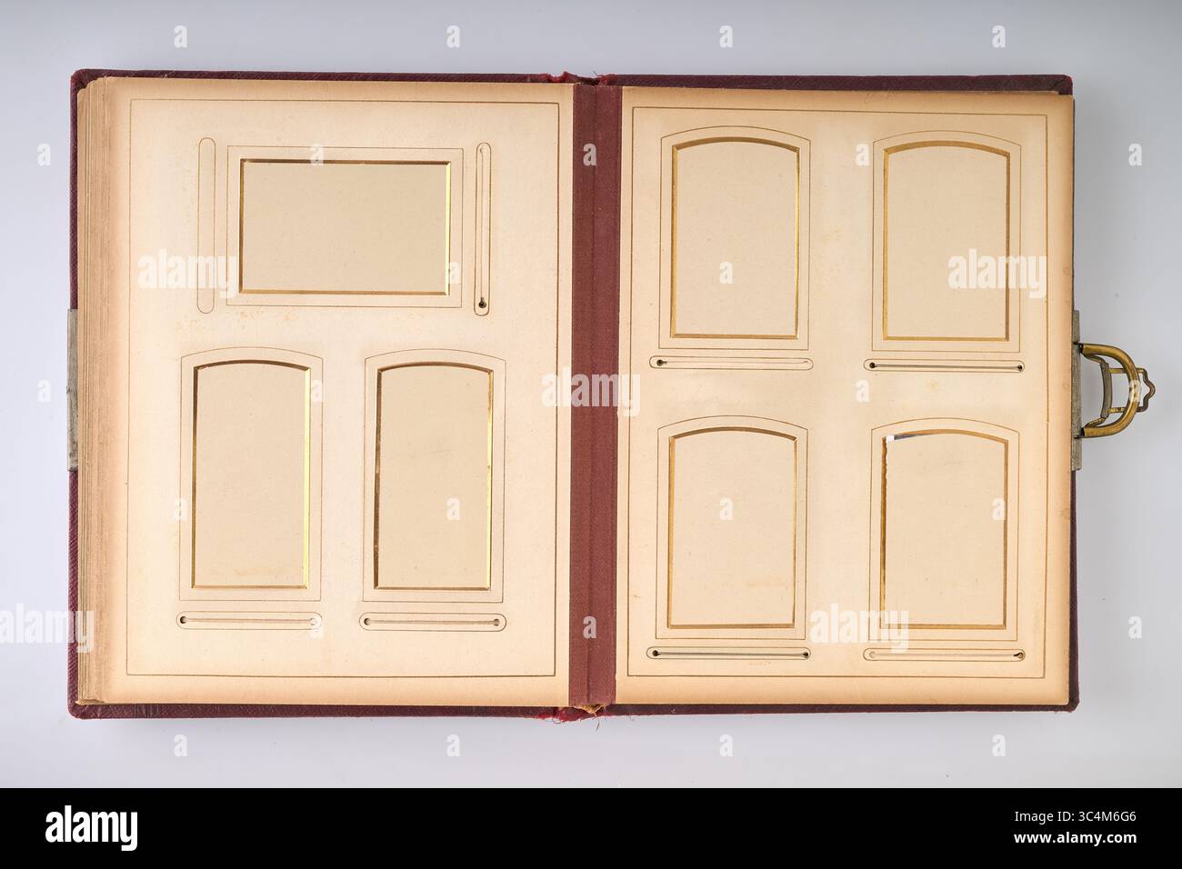 Fogli da fotolibro Art Deco antichi e vintage , percorso per ogni cornice Foto Stock