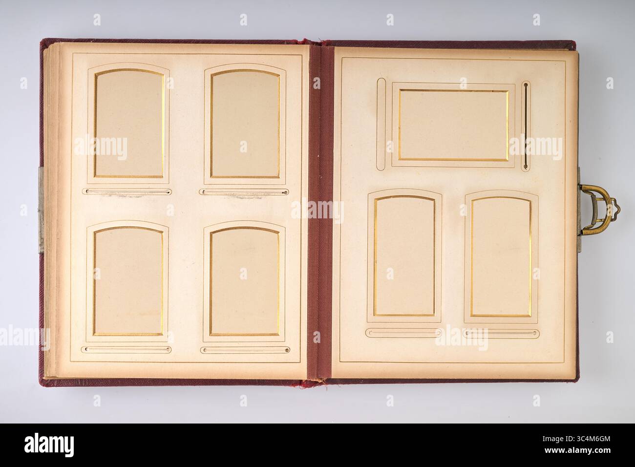 Fogli da fotolibro Art Deco antichi e vintage , percorso per ogni cornice Foto Stock
