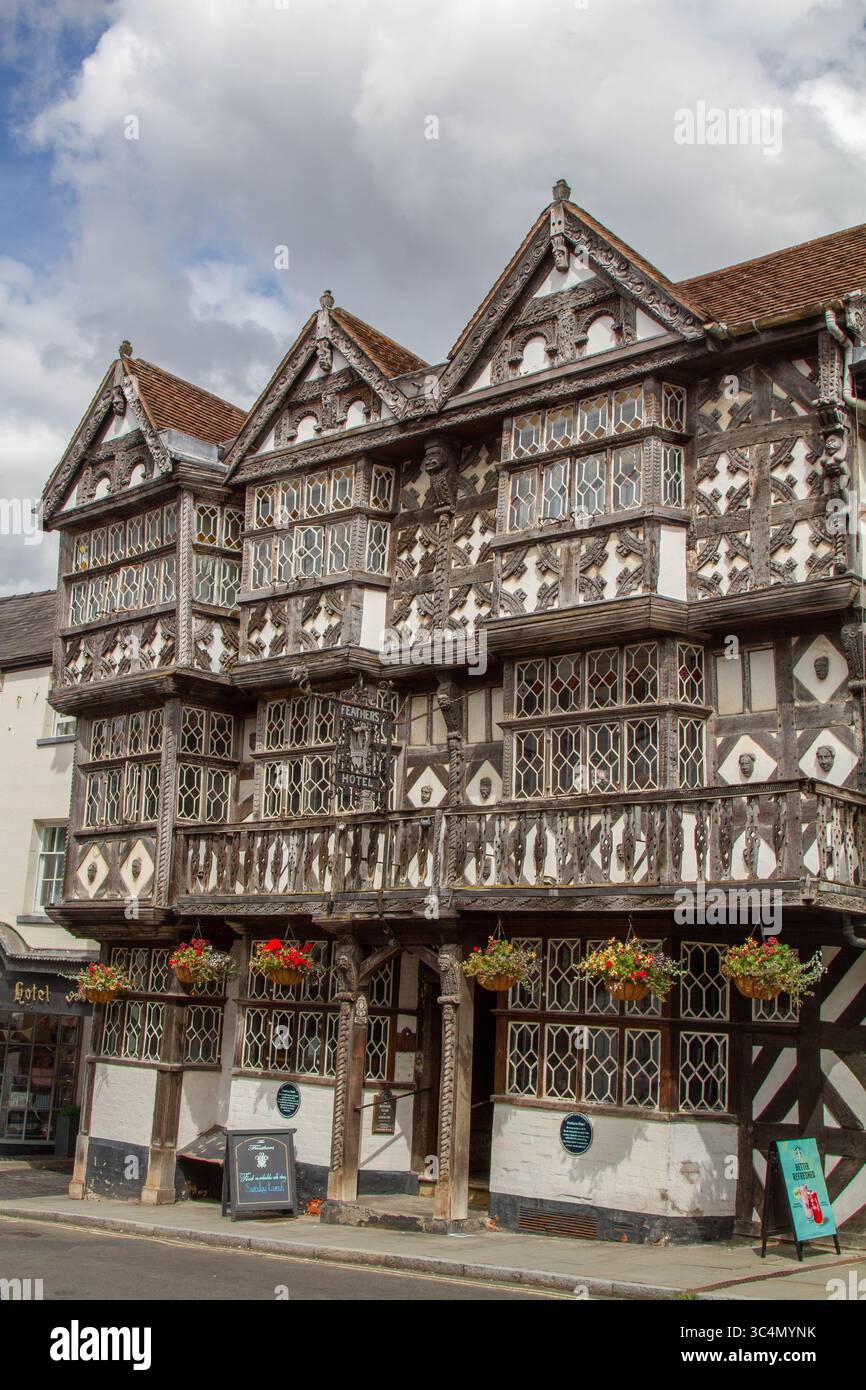 Il Feathers Hotel Ludlow Shropshire Foto Stock