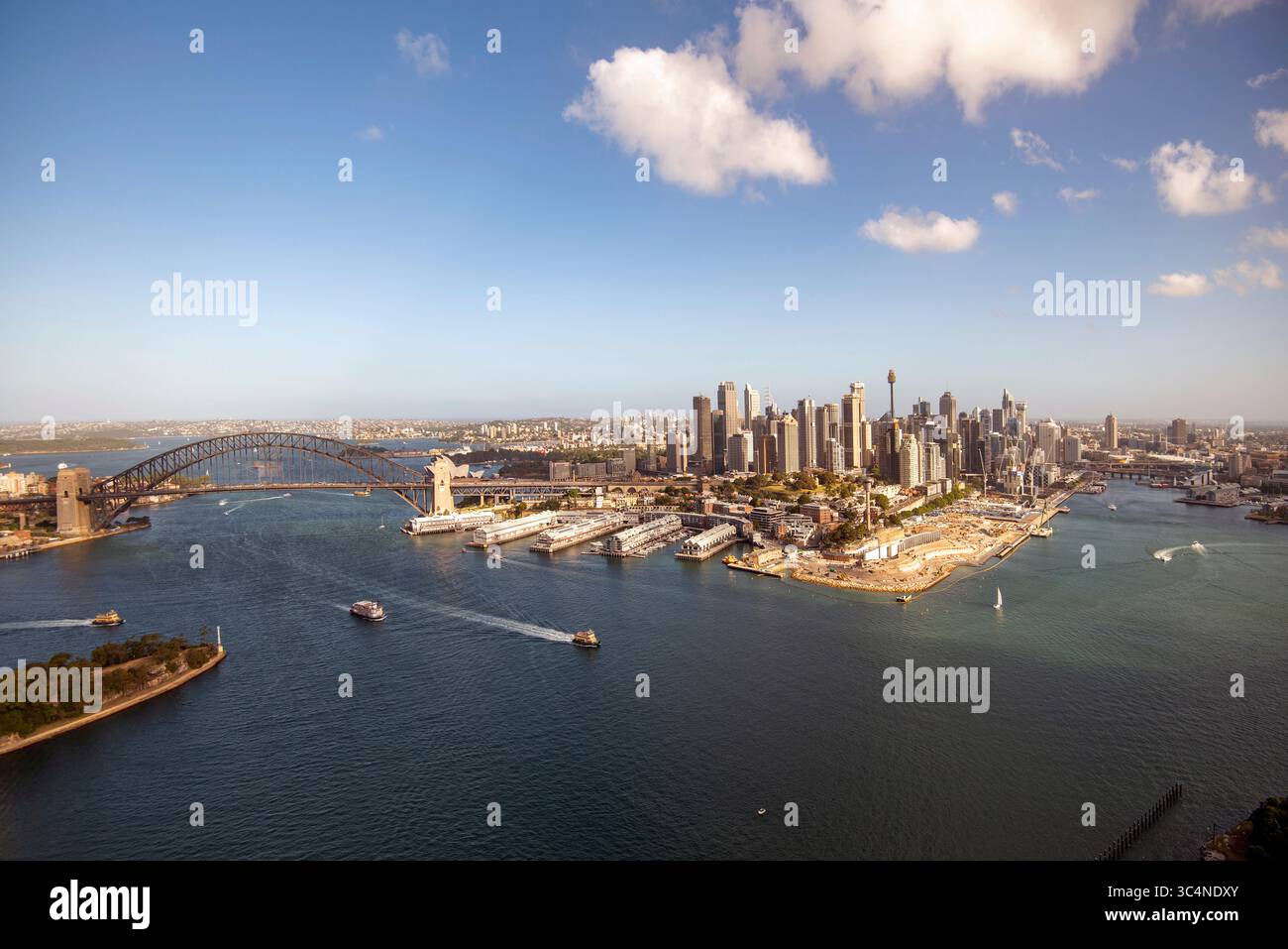 Vista aerea del porto di Sydney Foto Stock