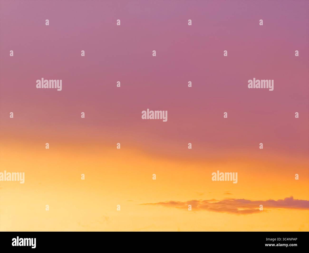 Paesaggio nuvoloso minimalista al tramonto in estate, sud-ovest della Florida, Stati Uniti. (Effetto di pittura ad olio digitale chiaro). Per sfondo con motivo di transizione. Foto Stock