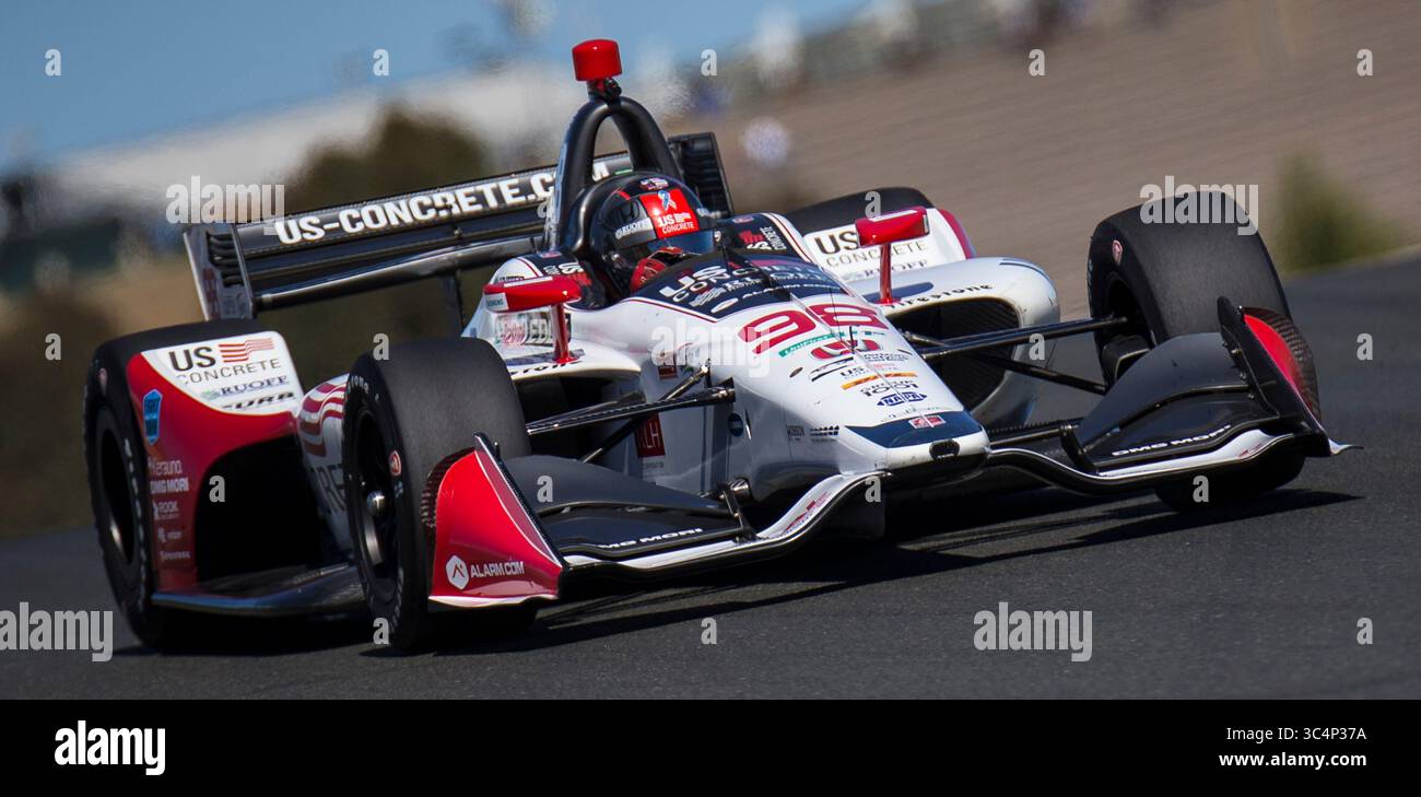 15 SETTEMBRE 2018 Sonoma, CA, U.S.A : Andretti Herta Autosport con il pilota marciapiede Marco Andretti (98) degli Stati Uniti ha raggiunto la velocità massima del 109,953 durante il GoPro Grand Prix di Sonoma Verizon Indycar Practice al Sonoma Raceway Sonoma, CA Thurman James / CSM(Credit Image: &Copy; Thurman James/CSM via ZUMA Wire) Foto Stock