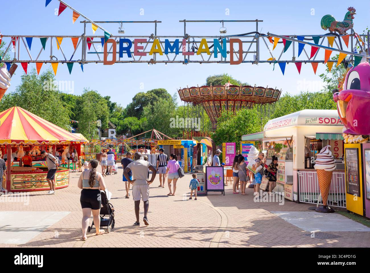 Margate Kent Margate Dreamland parco divertimenti e parco divertimenti Margate Inghilterra Regno Unito Europa Foto Stock