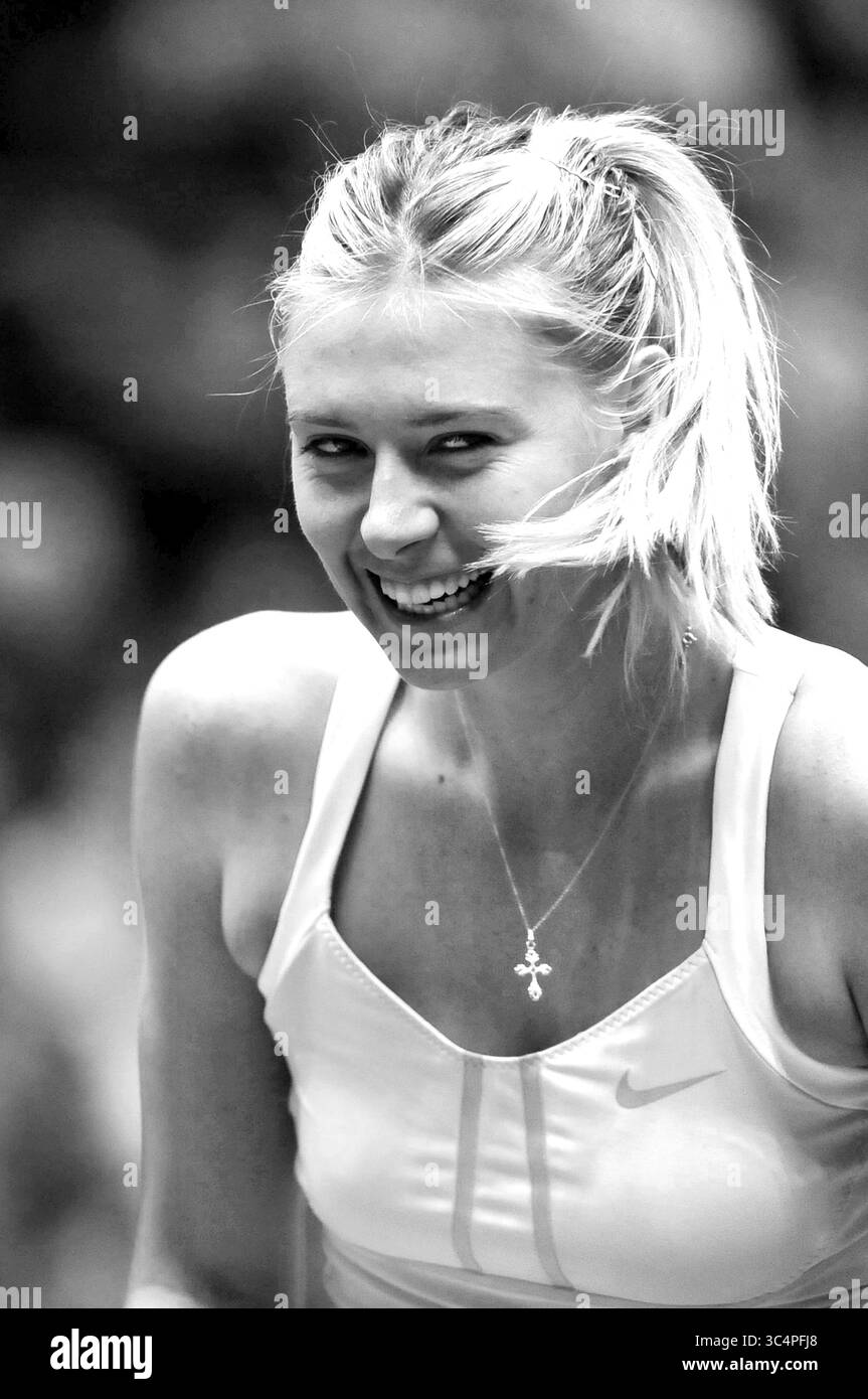 Milano Italia 01/12/2012: Maria Sharapova, tennista russa, durante l'evento di tennis "la grande Sfida" al Mediolanum Forum. Foto Stock