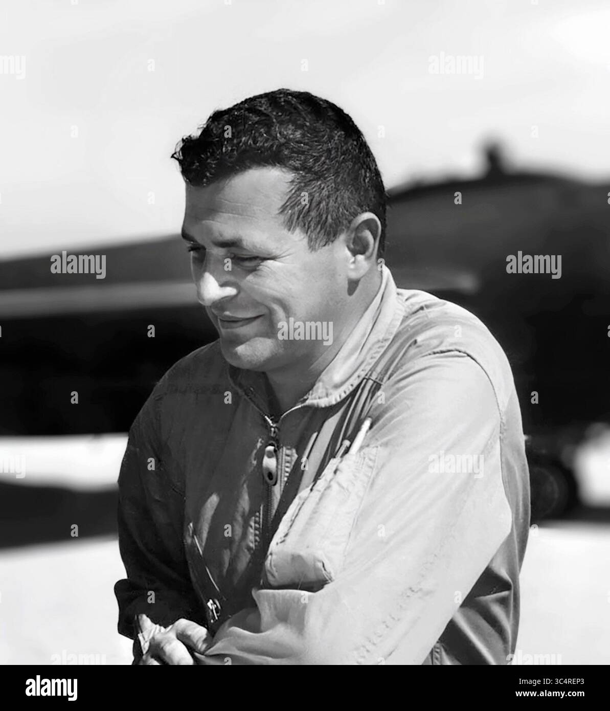 Gary Powers. Ritratto del pilota americano, Francis Gary Powers (1929-1977) nel 1964. Powers è meglio conosciuto per il suo coinvolgimento nell'incidente U-2 del 1960, quando fu abbattuto mentre pilotava una missione segreta di spionaggio della CIA sull'Unione Sovietica. Foto Stock