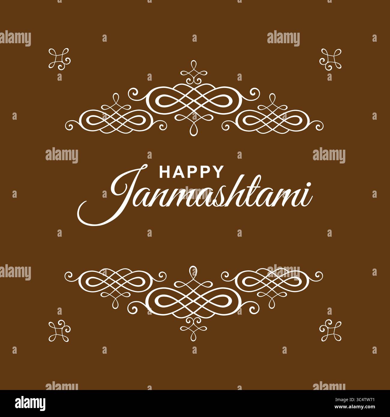 Happy Janmashtami Wishes Vector, Janmashtami Greeting card design, Krishna festival Vector art, Janmashtami celebrazione illustrazione, simmetrica Illustrazione Vettoriale