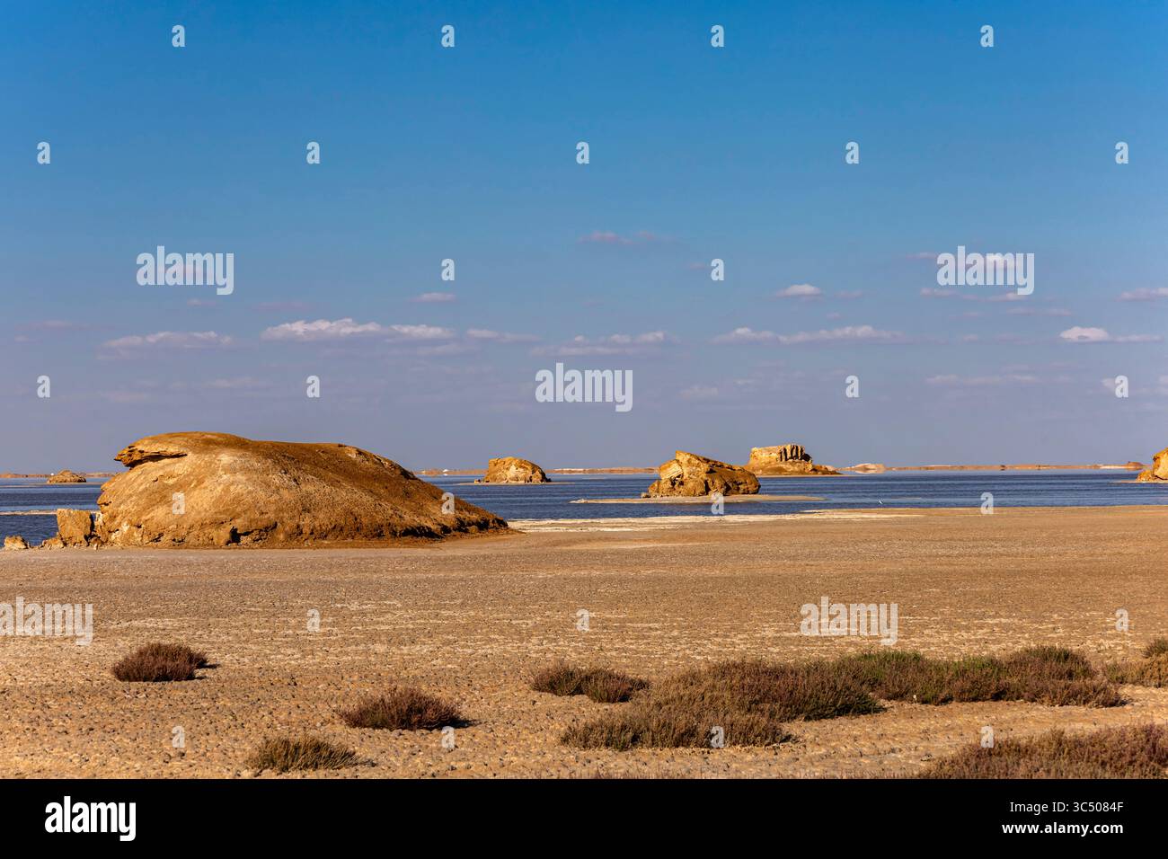 Lago salato Siwa, sera, Siwa Oasis, Siwa, governatorato di Marsa Matrouh, Egitto, Nord Africa, Africa Foto Stock