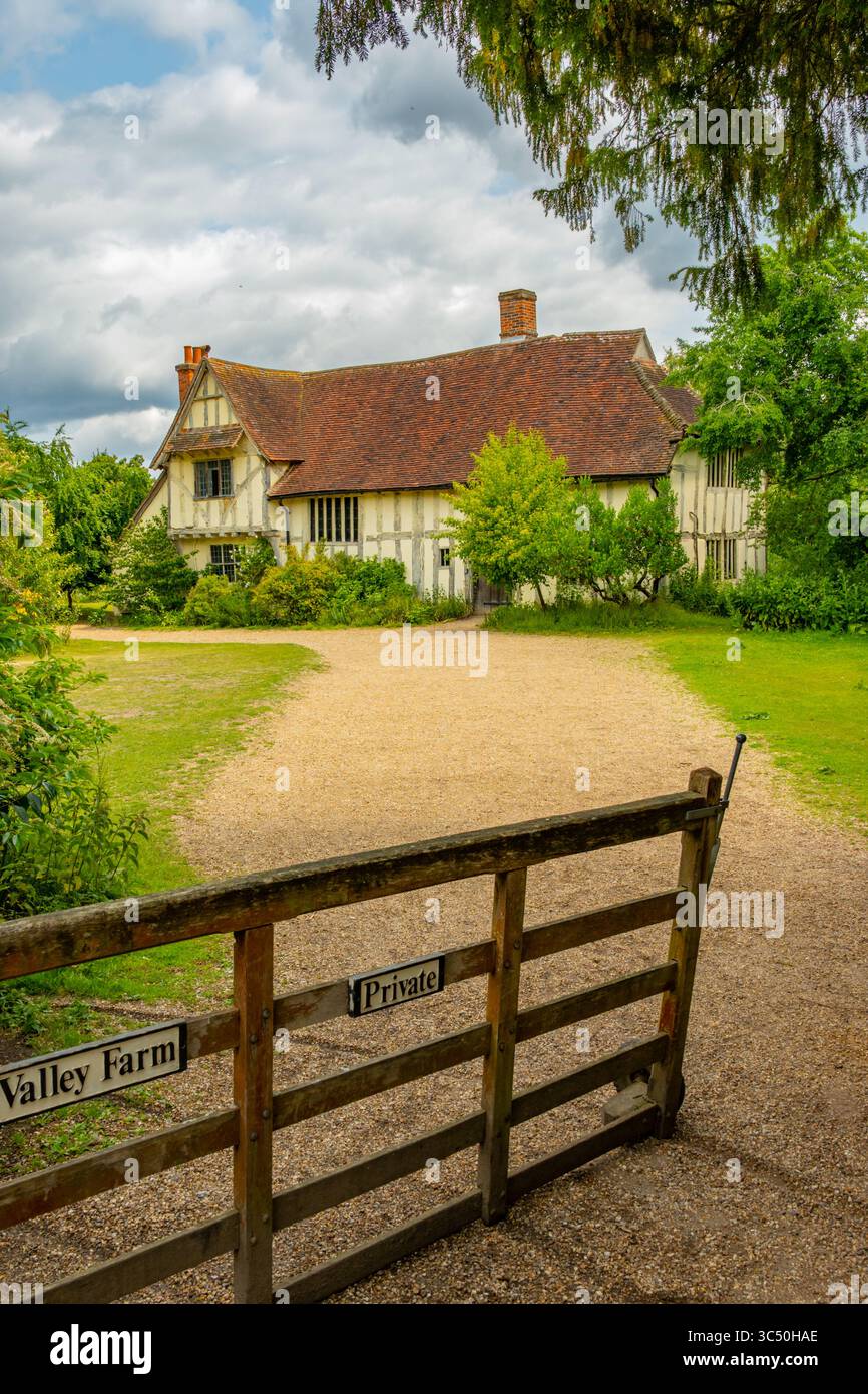 Valley Farm a Flatford Mill nella contea di Constable vicino a East Bergholt, Suffolk Foto Stock