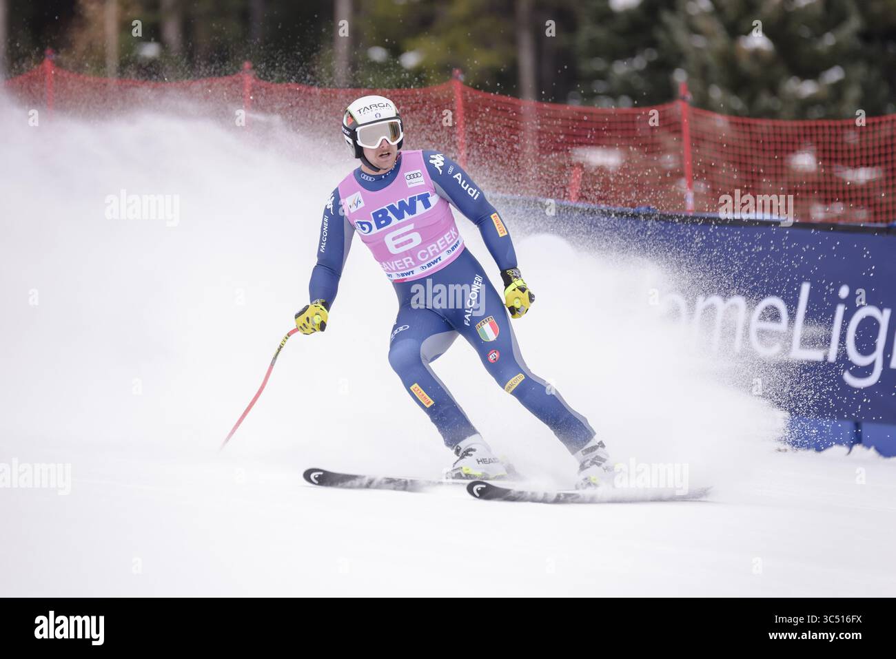 7 dicembre 2019, Beaver Creek, Colorado, Stati Uniti: EMANUELE BUZZI (ITA) conclude menÂ Birds of Prey Audi FIS World Cup. Emanuele terminò in un minuto, 14:55 secondi. (Immagine di credito: © Lynn Pennington/ZUMA Wire) Foto Stock