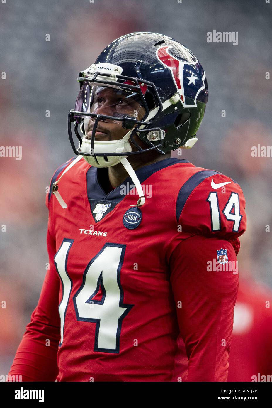 8 dicembre 2019, Houston, Texas, Stati Uniti: 8 dicembre, 2019 : il wide receiver degli Houston Texans DeAndre Carter (14) prima dell'inizio della partita contro i Denver Broncos all'NRG Stadium di Houston, Texas. Maria Lysaker / ZUMA Press. (Immagine di credito: © Maria Lysaker/ZUMA Wire) Foto Stock