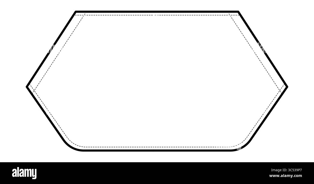 Illustrazione tecnica alla moda della tasca per la custodia a canguro. Vista frontale modello abbigliamento piatto. Donna, uomo, modello CAD unisex isolato su sfondo bianco Illustrazione Vettoriale