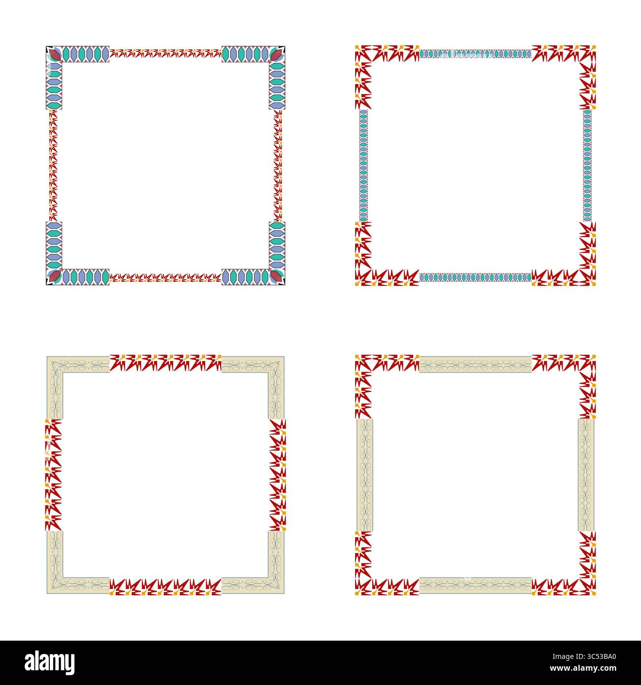 Bordo in pizzo floreale. Cornice a strisce rosa. Elegante forma quadrata. Icona decorativa vettoriale. Illustrazione Vettoriale