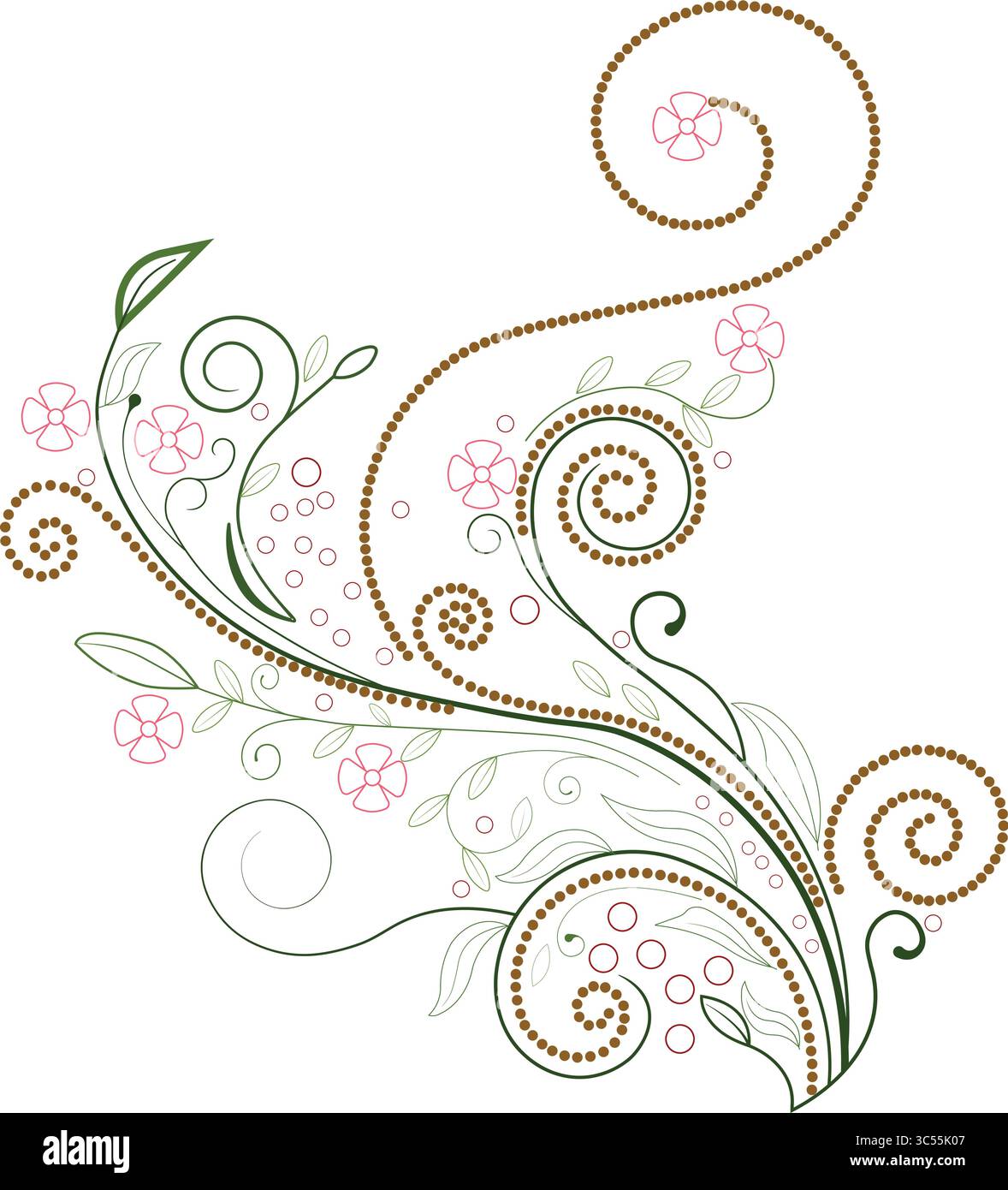 Viti e fiori Illustrazione Vettoriale