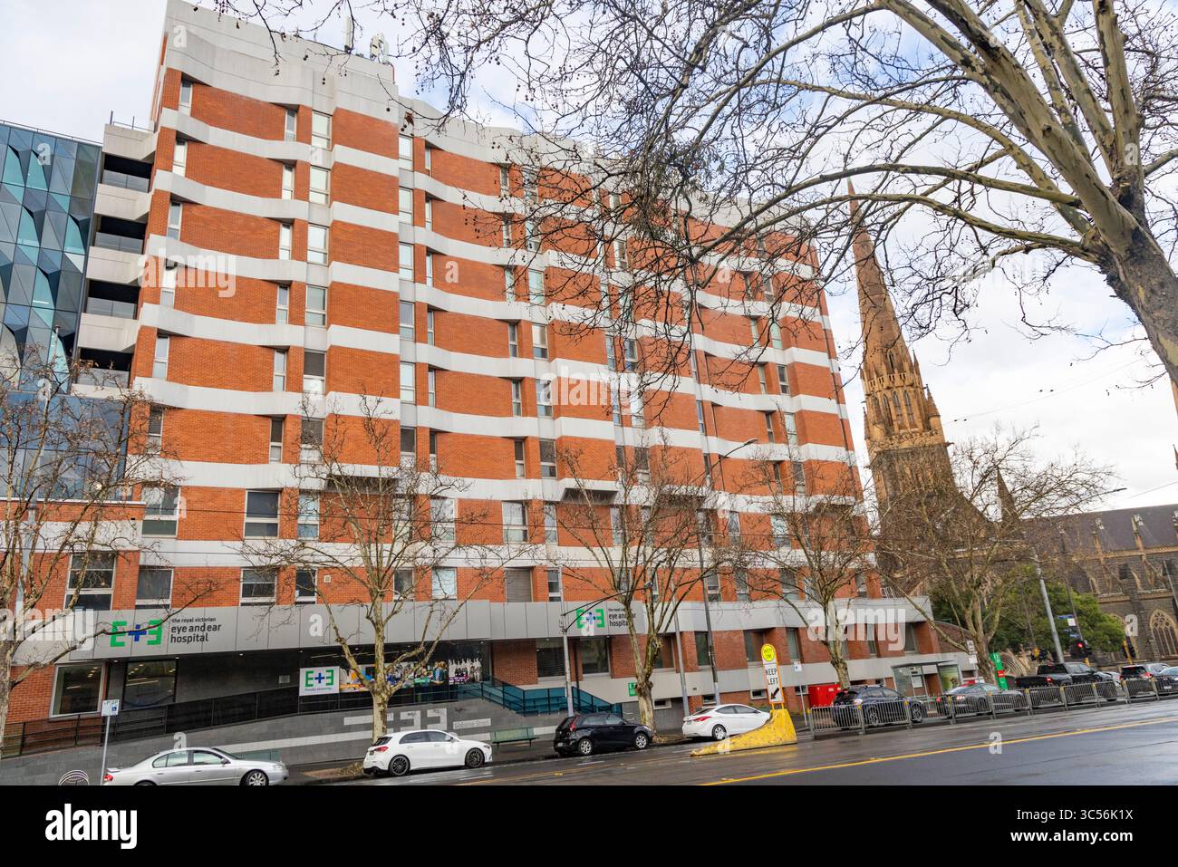 Il Royal Victorian Eye and Ear Hospital, ospedale universitario pubblico specializzato a Melbourne, unico ospedale in Australia oftalmologia e otorinolaringoiatria Foto Stock