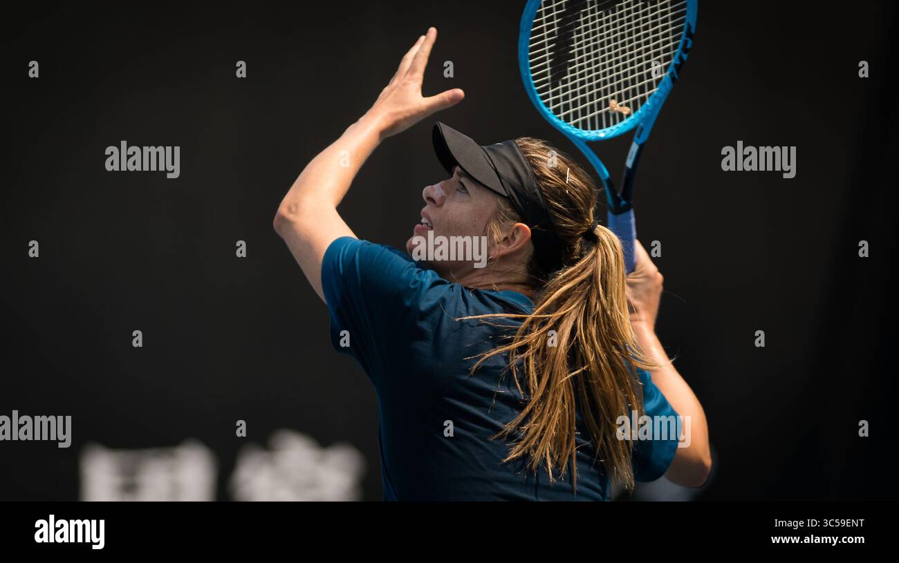 18 gennaio 2020, Melbourne, AUSTRALIA: La Russia Maria Sharapova durante la pratica al torneo di tennis Australian Open Grand Slam 2020 (Credit Image: © AFP7 via ZUMA Wire) Foto Stock