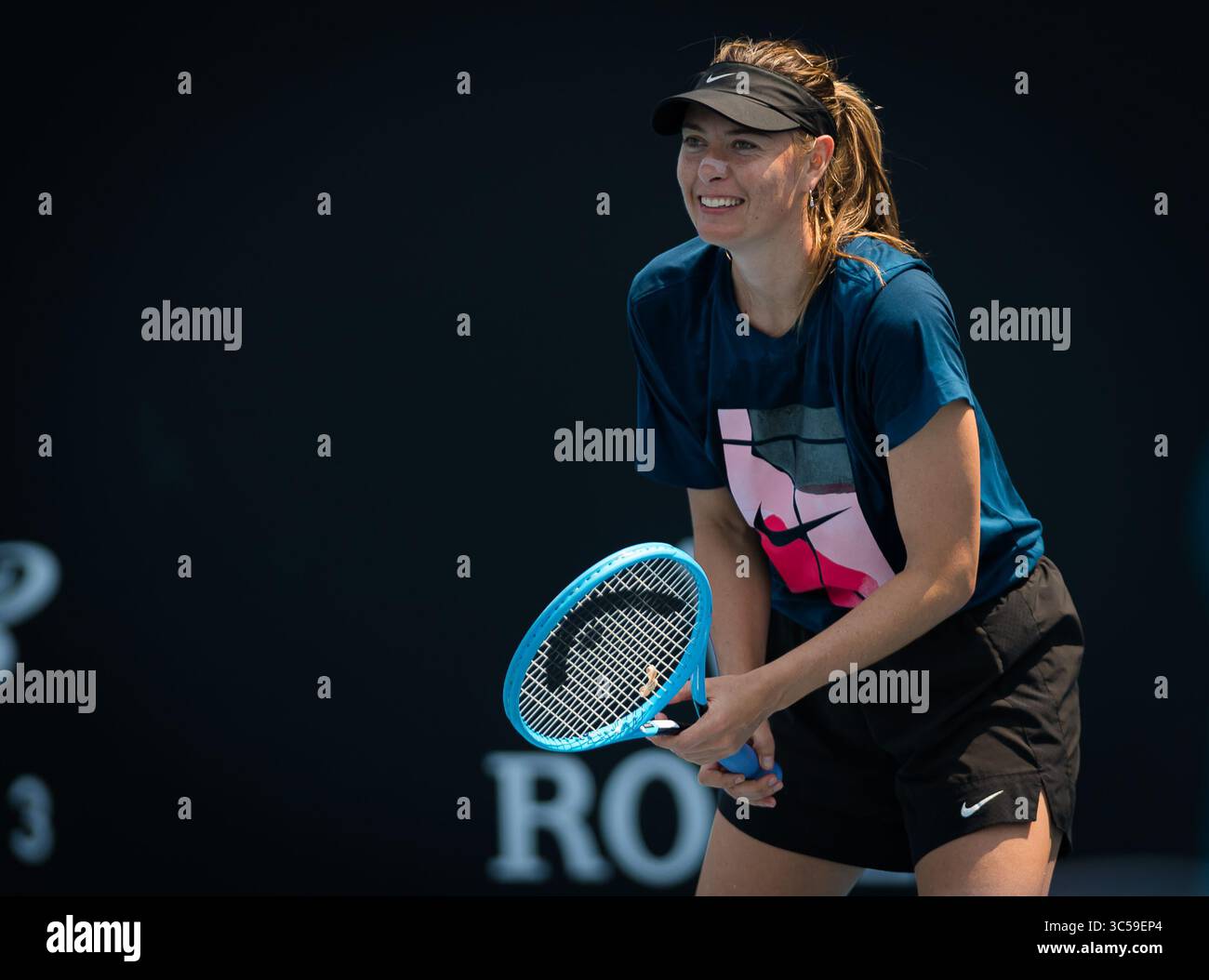 18 gennaio 2020, Melbourne, AUSTRALIA: La Russia Maria Sharapova durante la pratica al torneo di tennis Australian Open Grand Slam 2020 (Credit Image: © AFP7 via ZUMA Wire) Foto Stock