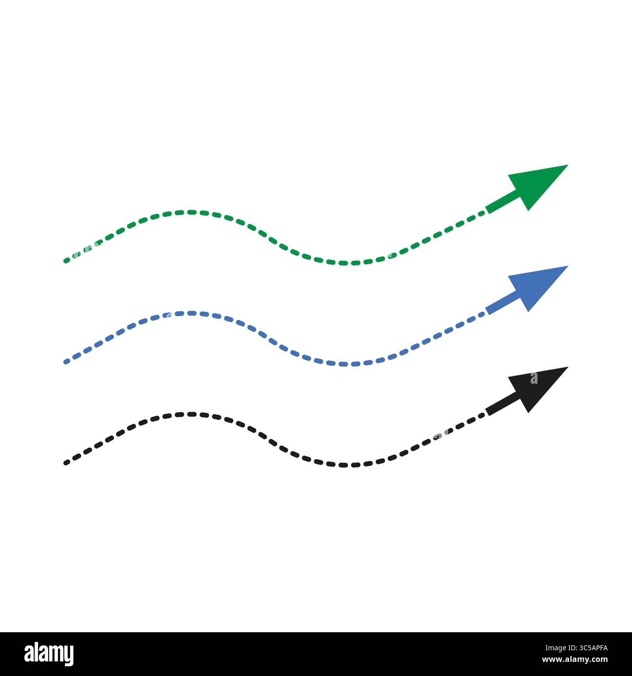 Set di icone Freccia coda – raccolta frecce direzionali, curve e di navigazione Illustrazione Vettoriale