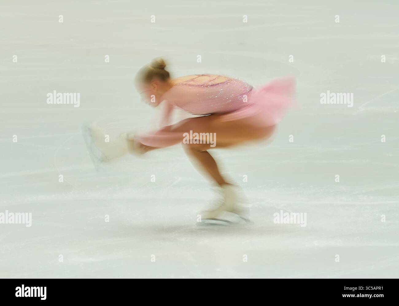 24 gennaio 2020: Linnea Ceder della Finlandia in azione durante il programma Ladies Short ai Campionati europei di pattinaggio di figura ISU a Steiermarkhalle, Graz, Austria (Credit Image: &Copy; Ulrik Pedersen/CSM via ZUMA Wire) Foto Stock