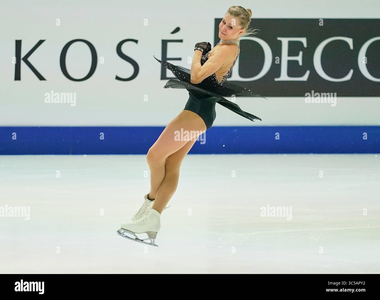 24 gennaio 2020: Dasa GRM della Slovenia in azione durante il programma Ladies Short ai Campionati europei di pattinaggio di figura ISU a Steiermarkhalle, Graz, Austria (Credit Image: &Copy; Ulrik Pedersen/CSM via ZUMA Wire) Foto Stock