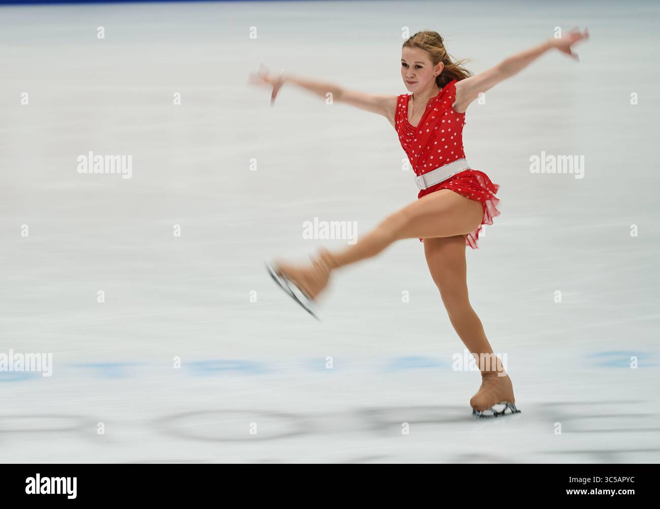 24 gennaio 2020: La Polonia Ekaterina Kurakova in azione durante il programma Ladies Short ai Campionati europei di pattinaggio di figura ISU a Steiermarkhalle, Graz, Austria (Credit Image: © Ulrik Pedersen/CSM via ZUMA Wire) Foto Stock