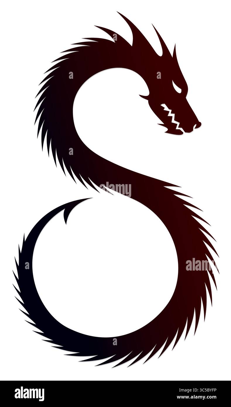 Simbolo di un drago. Illustrazione Vettoriale