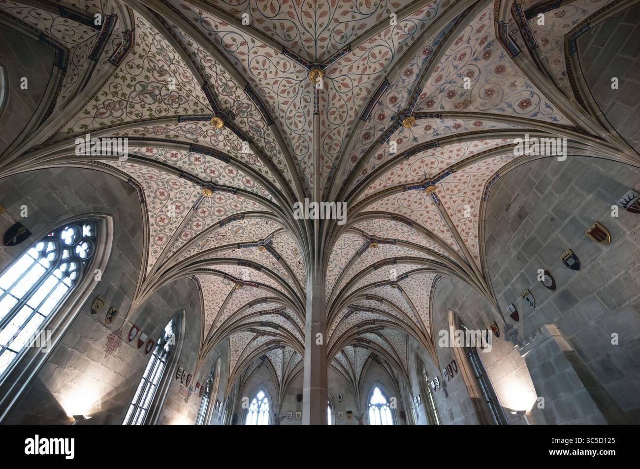 Volte nel refettorio estivo, all'inizio del XIV secolo, rimodellate nel XIX secolo, monastero di Bebenhausen, quartiere di Bebenhausen di Tuebingen, Baden-Wai¿½ Foto Stock