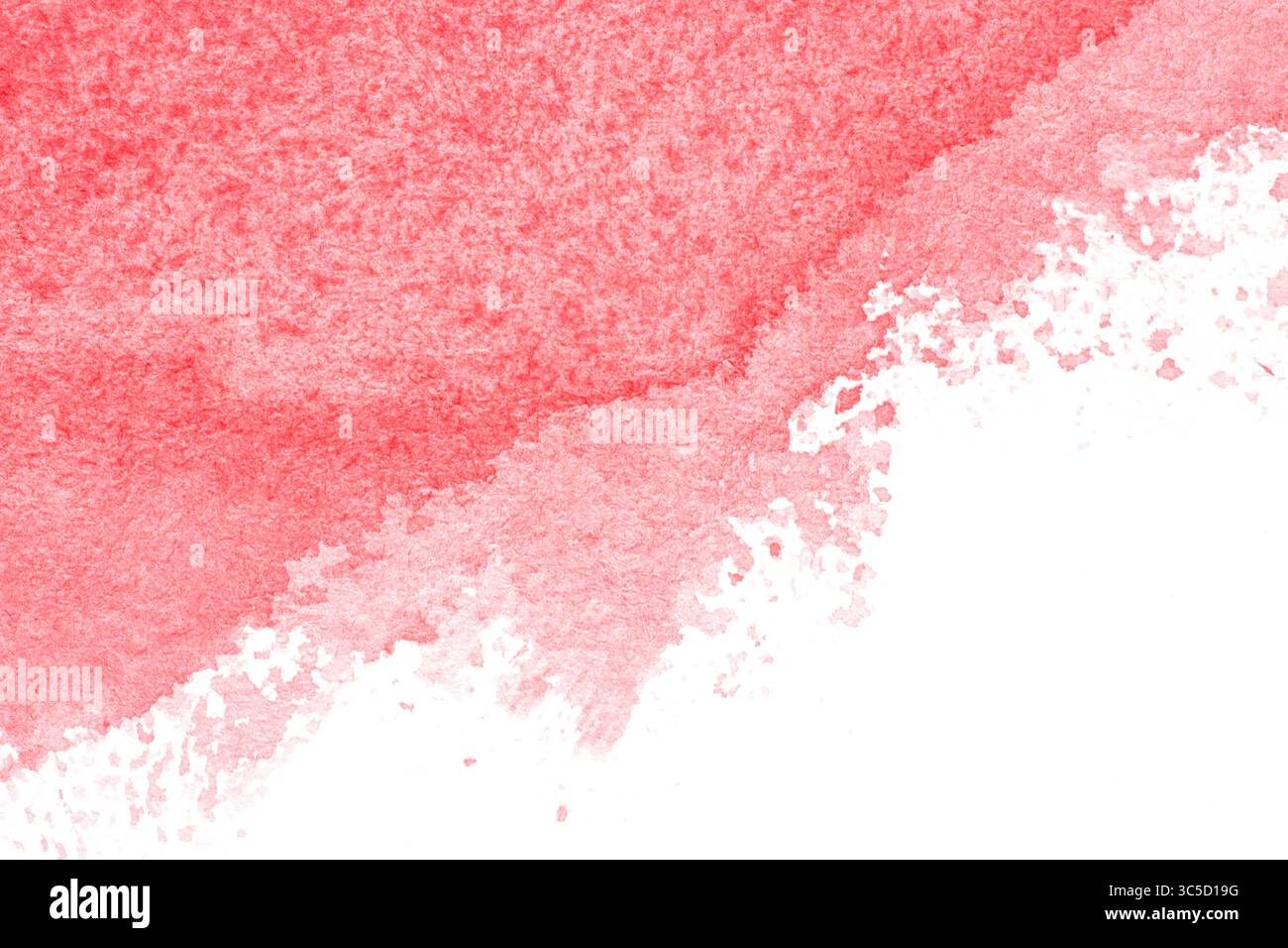 sfondo artistico astratto: macchie di vernice ad acquerello rosso su sfondo bianco Foto Stock