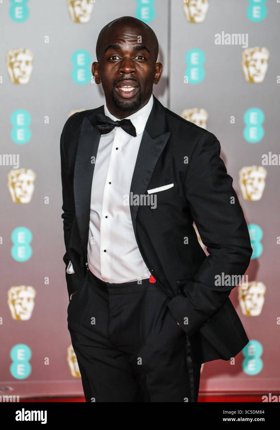 2 febbraio 2020, Regno Unito: Jimmy Akingbola partecipa ai British Academy Film Awards alla Royal Albert Hall di Londra. (Immagine di credito: © Brett Cove/SOPA Images via ZUMA Wire) Foto Stock