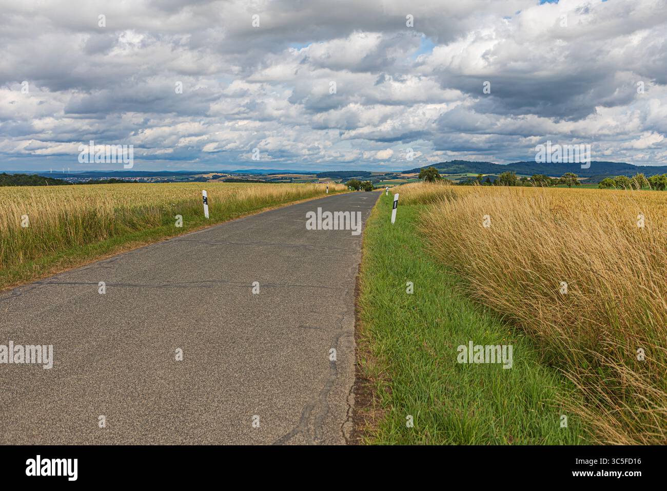La strada rurale in Baviera, Germania Foto Stock